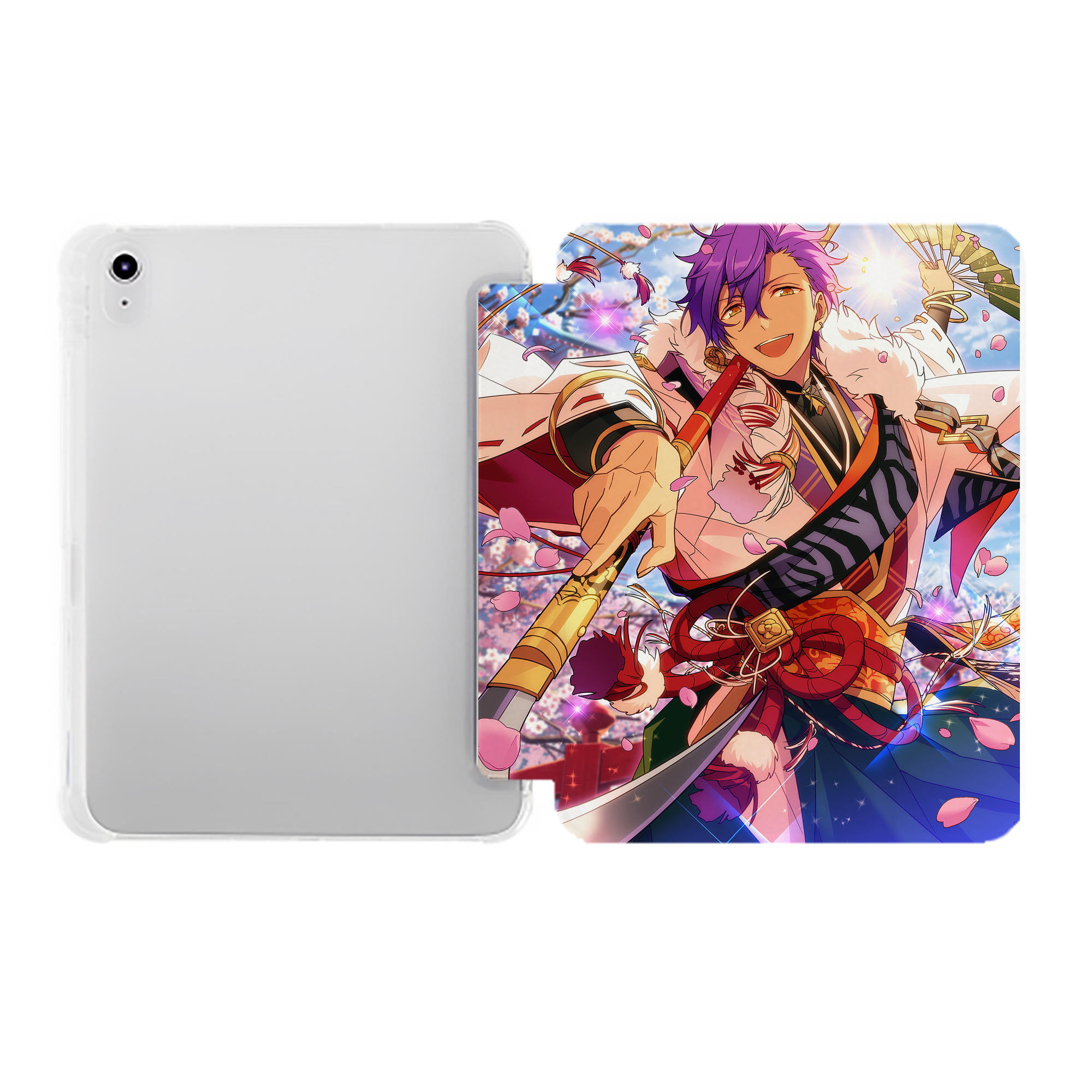 （画像用） あんさんぶるスターズ! Ensemble Stars IPad ケース ペン収納付き 三つ折りスタンド PUレザー×シリコン 対応機種9.5/10.5/10.9インチ